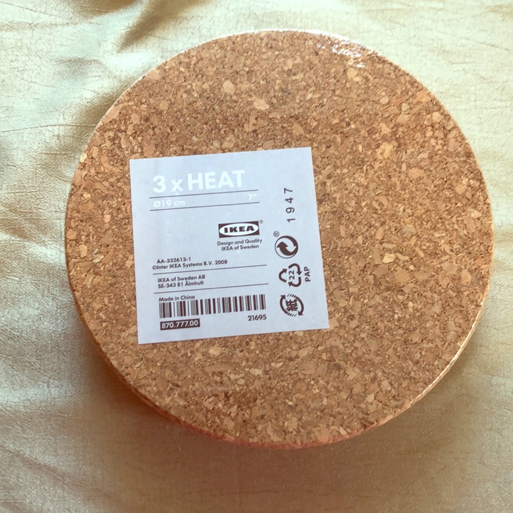 Set of 3 cork trivets